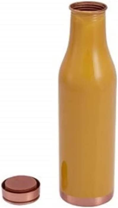 צהוב טהור נחושת מים בקבוק מתקדם דליפת הוכחה הגנה משותף פחות, איורוודה ויוגה בריאות יתרונות עיצוב עבור בית