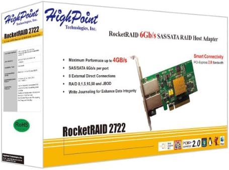 Highpoint Rocketraid 2782 PCI-E X16 SAS/SATA 6GB/S Controller RAID