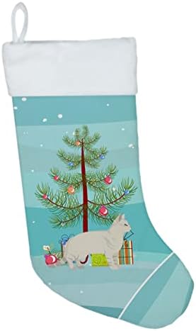 אוצרות קרוליין CK4555CS אמריקאי שורטאיר מס '2 חתול חג מולד חג מולד שמח, אח תלויים גרביים לעונת חג המולד עיצוב