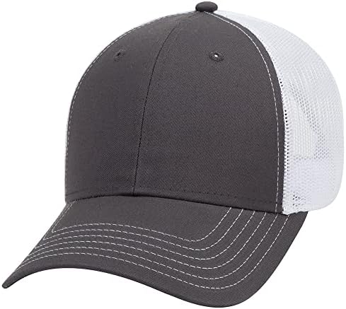 כובע המקצוענים 6 פאנל רשת פרופיל נמוך כובע נהג משאית גב / כותנה תערובת טוויל כובע נהג משאית עם סגירת הצמד