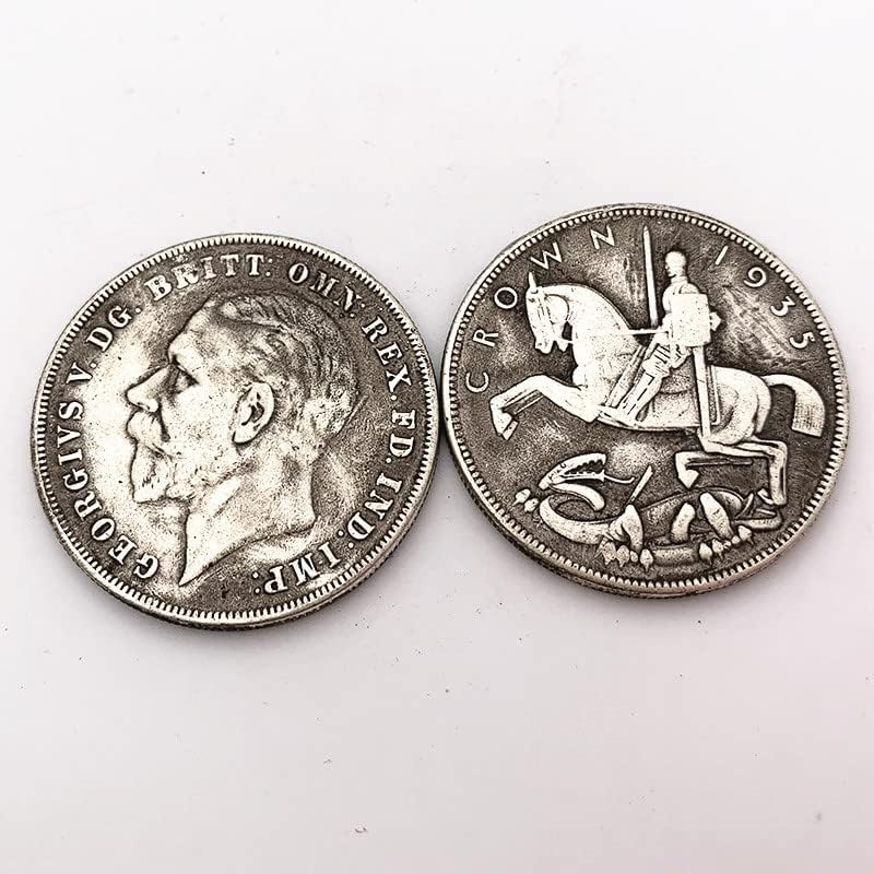 1935 מלך ג ' ורג ' החמישי הנצחה מטבע כתר כסף מטבע כסף דולר חוץ מטבע לונגיאנג אוסף מטבע