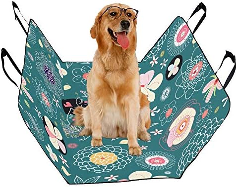 כיסוי מושב כלב מותאם אישית שפת ציפור עיצוב פרחוני הדפסת כיסויי מושב לרכב לכלבים עמיד למים עמיד עמיד רך