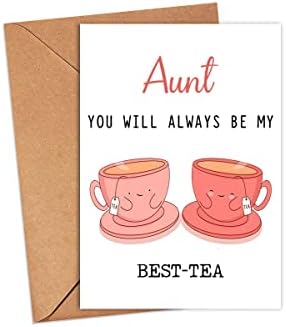 דודה של GavinsDesigns אתה תמיד תהיה התה הכי טוב שלי - כרטיס משחק מצחיק - כרטיס התה הטוב ביותר -