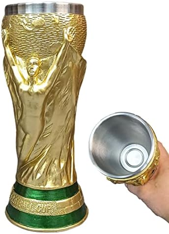 ספל בירה DOEFO - קריאייטיב 2022 משחק כדורגל ספל בירה נירוסטה 16.9 עוז צופה בגביע כדורגל גביע בירה גביע הכדורגל