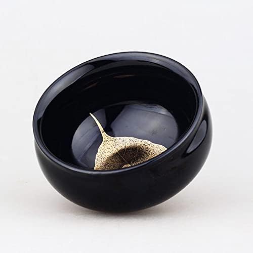 Apingjenz עלה מוזהב Jianzhan כוס תה Tenmoku 160 מל 5.41oz קערת תה קרמיקה ספל קפה סינית כבשן מסורתי מלאכת