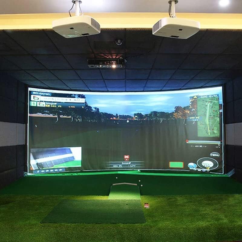CLGZS גולף סימולטור סימולטור השפעה תצוגה מסך הקרנת מסך מקורה חומר בד לבן גולף תרגיל גולף יעד