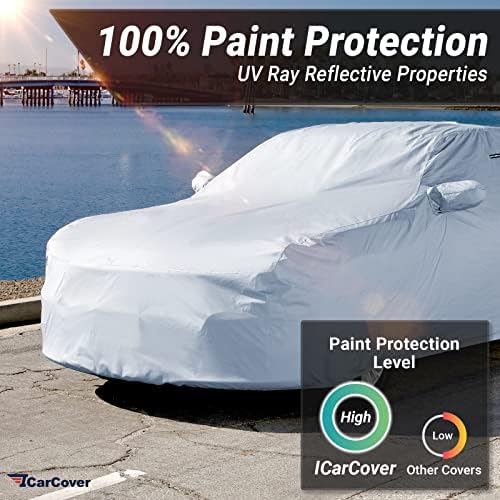 כיסוי מכוניות פרימיום של ICARCOVER לשנים 2007-2012 BMW 3-סדרה עגלת עגלה אטומה למים גשם שלג UV SUN BAIL מגן לרכב,