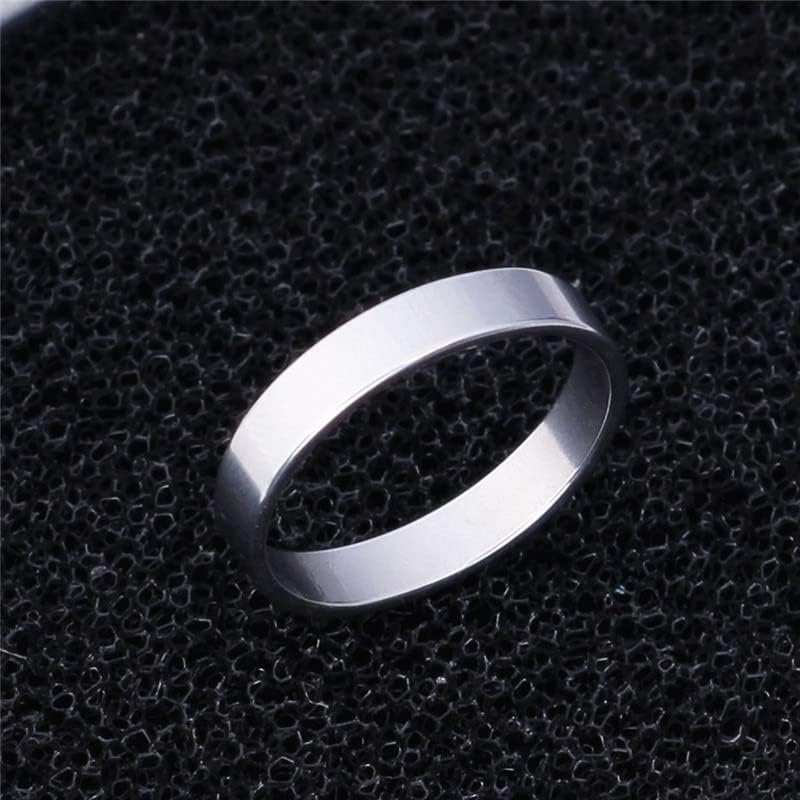 טבעות קולסו 316 ליטר 4 מ מ טבעת רצועה זעירה לגברים ואישה אופנה טבעת זנב כסף-80297
