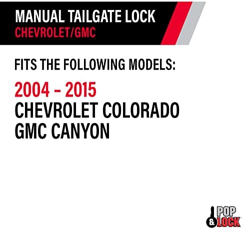 פופ ומנעול - מנעול דלת תאורה ידנית עבור שברולט קולורדו וקניון GMC, מתאים לדגמי 2004 עד 2015