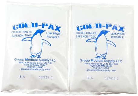 GMS Cold -Pax - חבילת קרח לשימוש חוזר לשימוש חוזר, החלפה למארגן נסיעות Medport, קופסאות ארוחת צהריים,