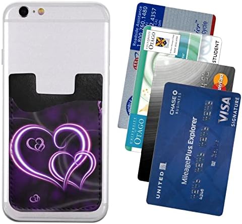 מחזיק כרטיסי טלפון של Purple Hearts, מחזיק כרטיסי אשראי של PU עור דבק עצמי של PU עבור 2.4x3.5 אינץ