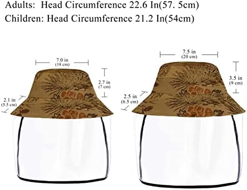 כובע מגן למבוגרים עם מגן פנים, כובע דייג כובע אנטי שמש, כובע חרצית יפנית ברוש ​​ברוש ​​וינטג '