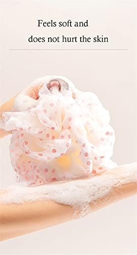 ZCMEB מקלחת רכה מקצף רשת מקצף ספוג פילינג פילינג קרצוף חמוד פולקה נקודה אמבטיה בועת כדור גוף ניקיון
