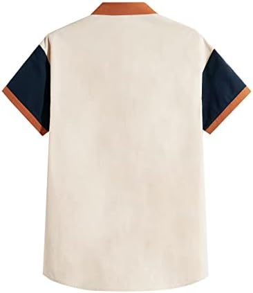 כפתור מזדמן של Milumia's Milumia, כיס חולצה עם שרוול קצר שרוול קולוק חולצה חולצה