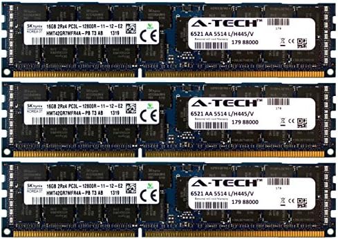 A-Tech Hynix 128GB ערכת 8x 16GB PC3-12800 1.35V Dell PowerEdge M710HD M820 M915 A3721494 R410 R420 R515 A3721500
