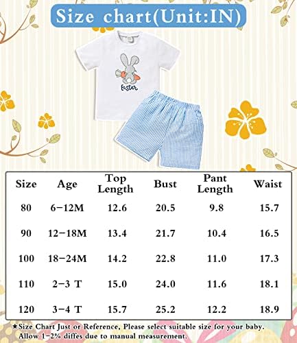 פעוטות פעוט תינוקת ילד ילדה פסחא תלבושות חולצת טריקו ארנב חמוד + מכנסיים מזדמנים מפוספס