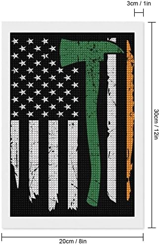 אירי כבאי כבאי אמריקאי דגל דקורטיבי יהלומי ציור ערכות מצחיק 5 ד עשה זאת בעצמך מלא תרגיל יהלומי נקודות ציורי