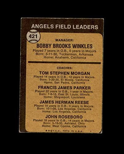 בובי ווינקלס חתום על 1973 Topps California Angels