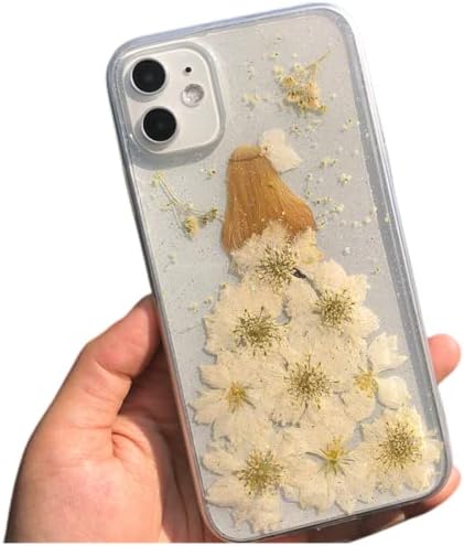 Oiomagpie מגניב נצנצים ברורים מארז פרחים אמיתי לאייפון 13 12 11 פרו מקס מיני