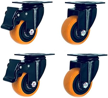 גלגלי צלחות גלגלים קיקים כבדים לתחבורה תעשייתית 25 ''/3 '' 75 ממ/4 '' 100 ממ צלחת שקטה גלגלים מסתובבים עם