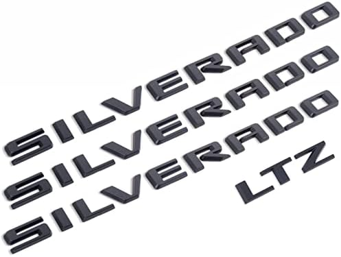 2019-2022 OEM 3Pack Silverado Plus LTZ סמלי 3D אותיות תגיות תואמות לחלקים אמיתיים של סילברדו 84300948 Glossy