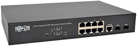 Tripp Lite 24-Port Gigabit Ethernet מתג מתג Rackmount מתכת 1U, 2 יציאות SFP של ג'יגה-בייט 10/100/1000