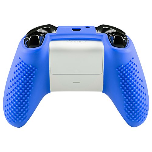 קיצוני רך קיצוני אנטי -החלקה כחול כהה סיליקון בקר כיסוי עורות אגודל אחיזת כובעים מארז מגן עבור Xbox One X