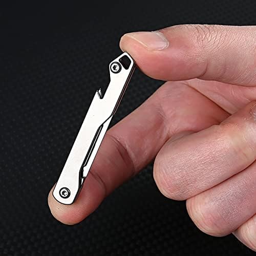 סכין שירות קטנה, סכין קיפול אולר עם 10 להבים, סכין מחזיק מפתחות אולטרה-קל בלבד 0.85 אונקיות.