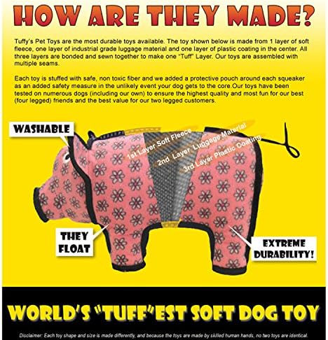 טופי- צעצוע כלב רך רך עולמי- אולטימטיבי Tug-O-War- Camo Blue-Squeakers- שכבות מרובות. הפך עמיד, חזק וקשוח. משחק