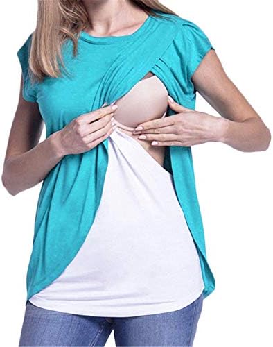 Andongnywell סיעוד צמרות חולצת יולדות בגדי הריון