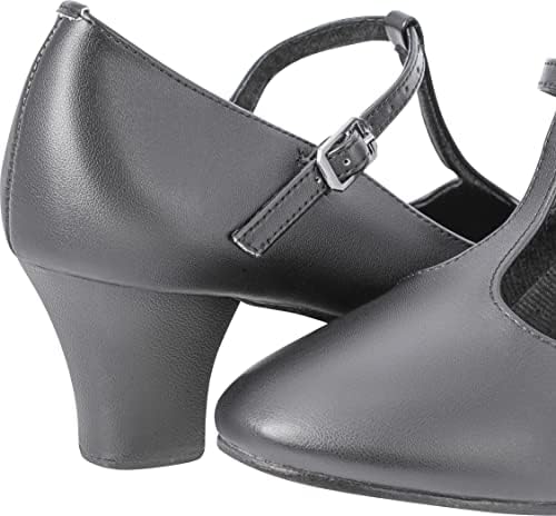 Linodes PU עור T-Strap נעל נעל 2 '' נעלי ריקוד לנשים-שחור -6.5 מ '