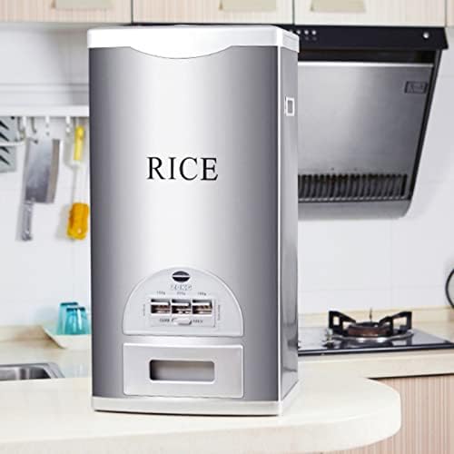 אוטומטי אורז מתקן אחסון נירוסטה אטום אורז אחסון תיבת אחסון דלי אורז טנק משולב דגנים מתקן אחסון אוטומטי מתקן לבית