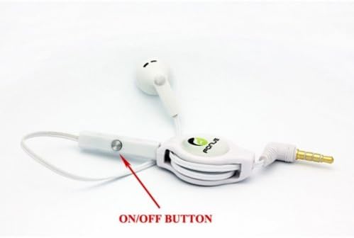 לבן נשלף לבן 3.5 ממ מונו אוזניות דיבוריות אוזניות יחיד עם מיקרופון עבור ZTE Mobile Virgin, Virgin Mobile