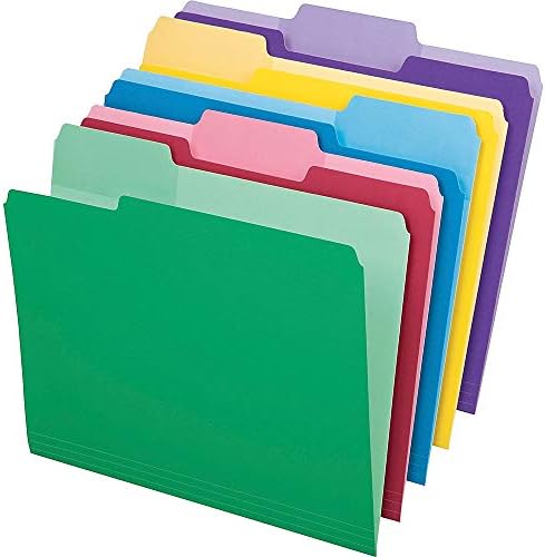 תיקיות קבצים פנדפלקס עם כרטיסיות מחיקות, כרטיסיות חתוכות 1/3: מגוון, גודל אותיות, צבעים שונים, 30