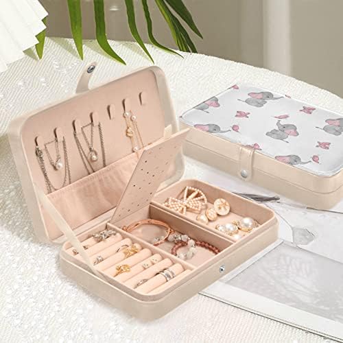 innewgogo פרפר פרפר תכשיטים קטנים קופסת תכשיטים עור מארגן עגילי נסיעות מארגן לנשים מתנה לבנות