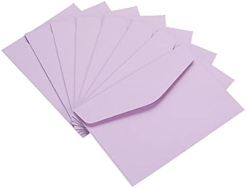 מיני מעטפות, 100 חבילה נייר ריק קטן פריטים אחסון כרטיס ביקור מחזיק עבור ברכה הערה המפלגה, אור סגול