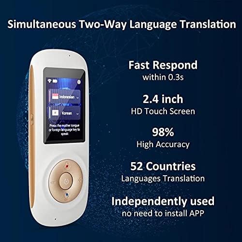 לוקאו שפה מתורגמן מכשיר 70 שפות חכם כיס מתורגמן מכשיר נייד מיידי אלחוטי