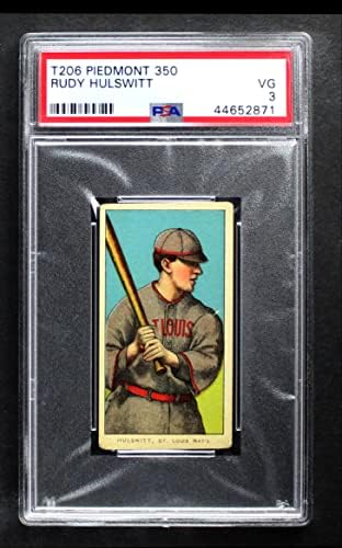 1909 T206 Rudy Hulswitt St. Louis Cardinals PSA PSA 3.00 קרדינלים