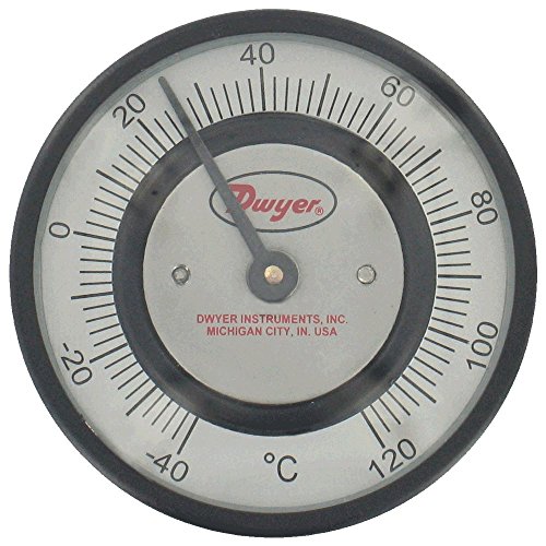 DWYER® PIPE-Mount מדחום משטח בימטל, STC141, 0 עד 150 ° F, 3/4 עד 7/8 צינור