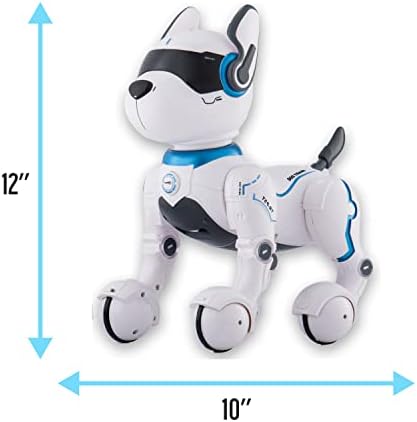 צעצוע של כלב רובוט שלט רחוק עם פונקציית מגע ושליטה קולית, צעצועי רובוטים של כלבי RC לילדים 3,4,5,6,7,8,9,9,10