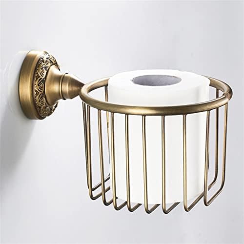 מחזיק נייר טואלט HQSGDMN עם מדף לחדר רחצה לחדר אמבטיה, אביזרי אמבטיה זהב קולב גליל טואלט קולב, רכוב