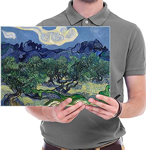 עצי זית של Wieco Art מאת ואן גוך ציורי שמן רבייה יצירות אמנות מופשטות הדפסות בד קיר אמנות קיר