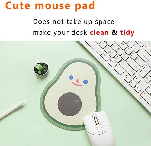 כרית עכבר אבוקדו חמוד רפידות עכבר כרית עכבר לילדים עם בסיס גומי ללא החלקה למשרד ביתי משחק נייד, מחצלת עכבר