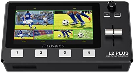 Feelworld KBC10 PTZ Controller L2 Plus מתג וידאו ו- 2x POE20X PTZ Camerbach