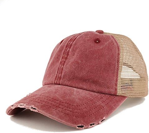 חנות לבוש אופנתית פיגמנט צבוע רשת קדמית גב כובע שטר משאית