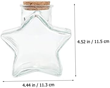 CABILOCK 4 PCS מאחלת בקבוק צנצנות זכוכית צלולה קישוטים זכוכית צלולה קישוט