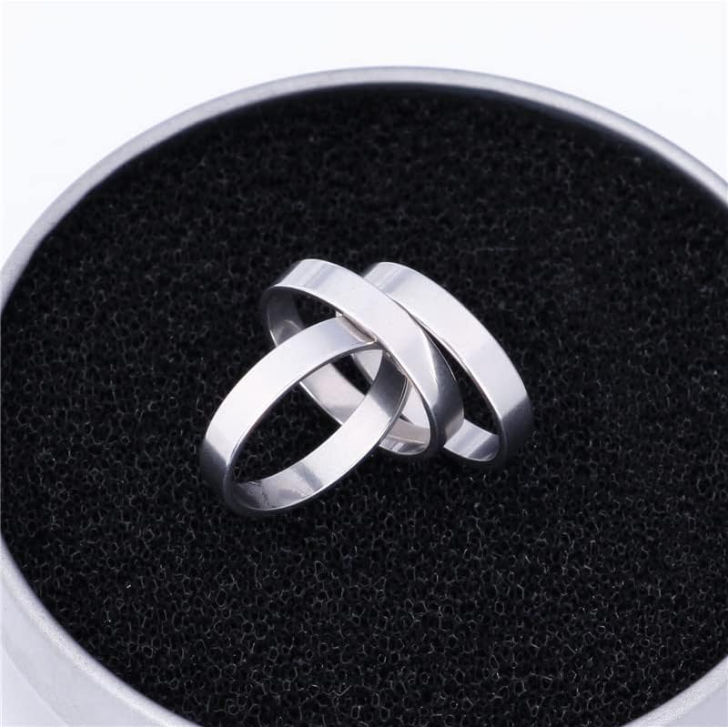 טבעות קולסו 316 ליטר 4 מ מ טבעת רצועה זעירה לגברים ואישה אופנה טבעת זנב כסף-80293