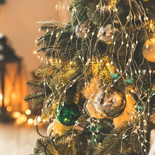 אורות נצנוץ המופעלים על ידי סוללה, אור חוט חוט זהב חם זהב אור לעץ חג המולד וקישוטים, תפאורה לחג פנימי או חיצוני,