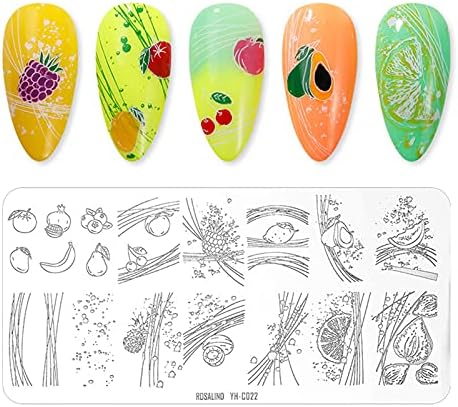 מניקור נייל עלים ביול תבניות אמנות סטנסיל נייל נייל צלחות תמונה פרחים סטמפר צלחות בעלי החיים צרפתית