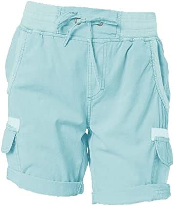 Jeke-DG מטייל לנשים מכנסיים קצרים בקיץ רופף בכושר קל משקל עם כיס אימון מזדמן מכנסיים מותניים גבוהים